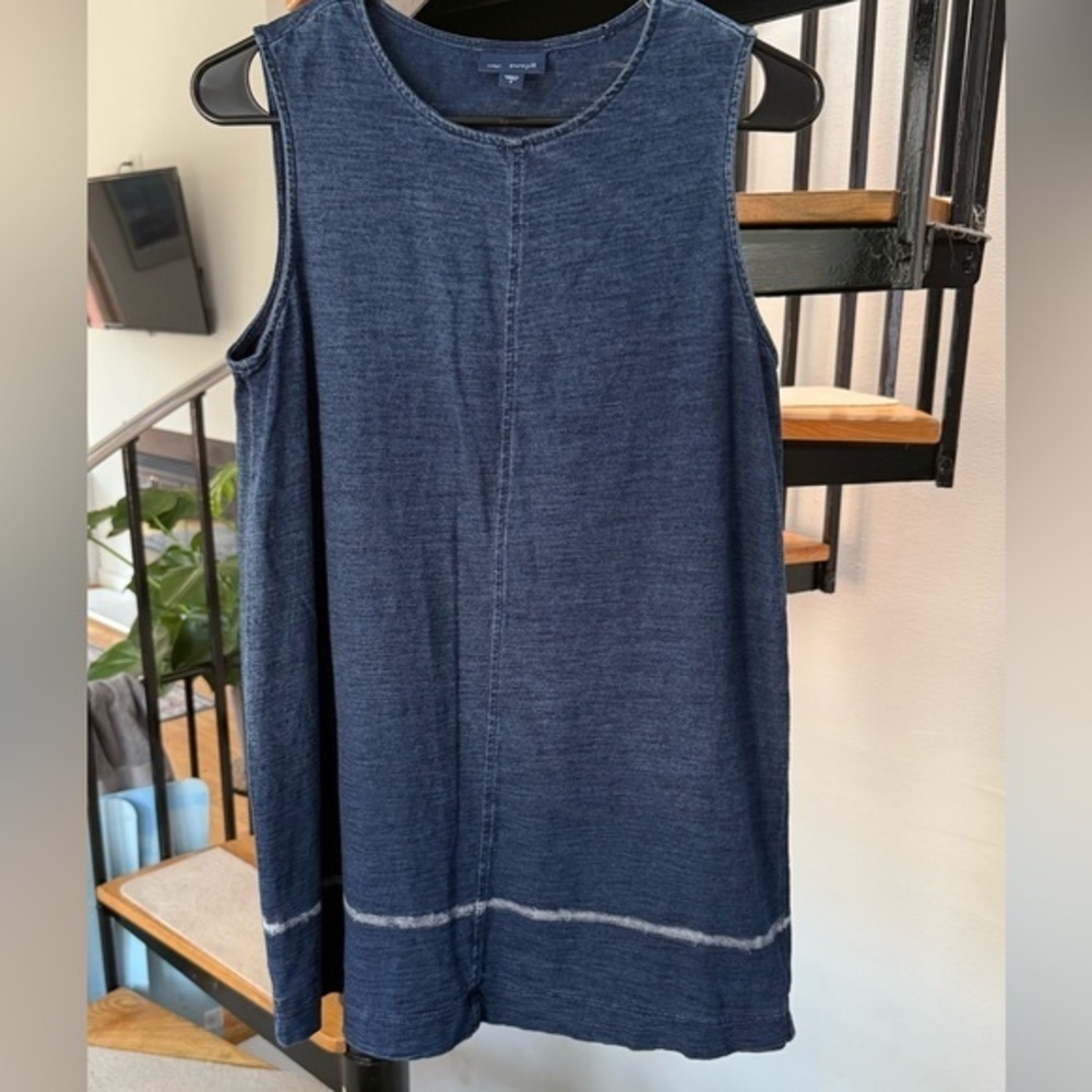 J.Jill Pure Jill Women's Indigo Blue 100% Cotton Sleeveless Tunic Top S